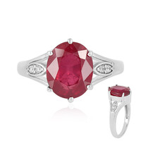 Zilveren ring met een Bemainty robijn