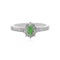 Zilveren ring met een tsavoriet