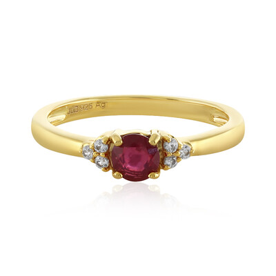 Zilveren ring met een Madagaskar Robijn