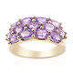 Gouden ring met Ceylon paarse saffieren