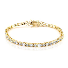 Zilveren armband met witte topaasstenen