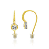 Gouden oorbellen met IF Diamanten (D)