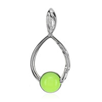 Zilveren hanger met een Groene Colombiaanse Barnsteen