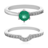 Zilveren ring met een Russische smaragd