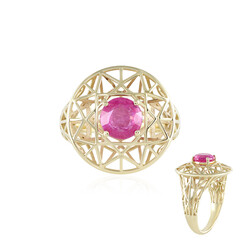 Gouden ring met een Madagaskar Roze Saffier (Ornaments by de Melo)