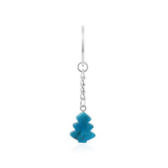 Sleutelhanger met een neon blauwe apatiet