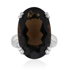 Zilveren ring met een rookkwarts