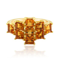 Zilveren ring met Madeira citrienstenen
