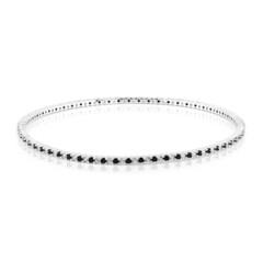 Zilveren armband met zwarte spinelstenen