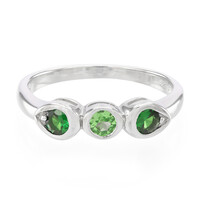 Zilveren ring met een tsavoriet