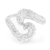Zilveren ring met zirkonen