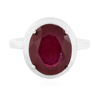 Zilveren ring met een Madagaskar Robijn