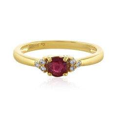 Zilveren ring met een Madagaskar Robijn