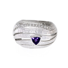 Zilveren ring met een Zambia-amethist
