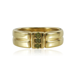 Zilveren ring met I1 Gele Diamanten
