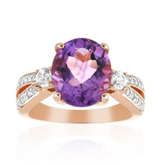 Zilveren ring met een amethist