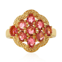 Zilveren ring met roze toermalijnen