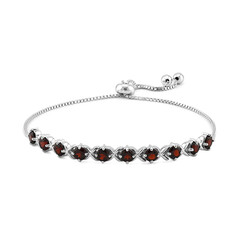 Zilveren armband met granaten