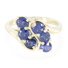 Gouden ring met Burmese saffieren