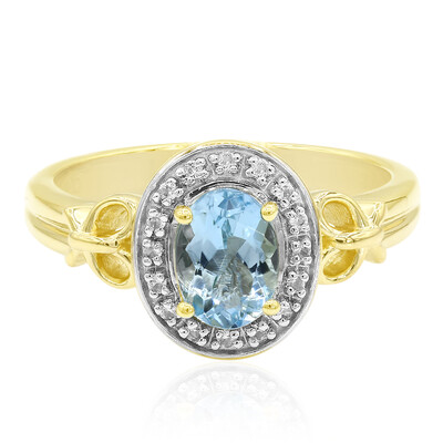 Gouden ring met een Medina Aquamarijn