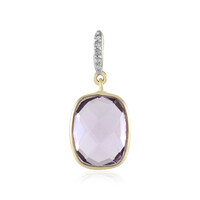 Gouden hanger met een lavendel amethist