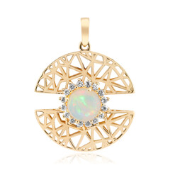 Gouden hanger met een AAA Welo-opaal (Ornaments by de Melo)