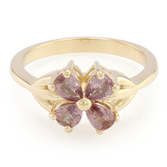 Gouden ring met Onverhitte Padparadscha Saffieren (AMAYANI)