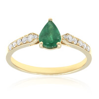 Gouden ring met een AAA Zambia smaragd (CIRARI)