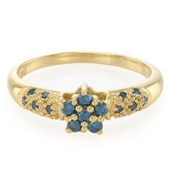 Zilveren ring met Fancy diamanten