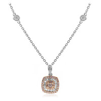Gouden halsketting met een I1 Roze Diamant (CIRARI)