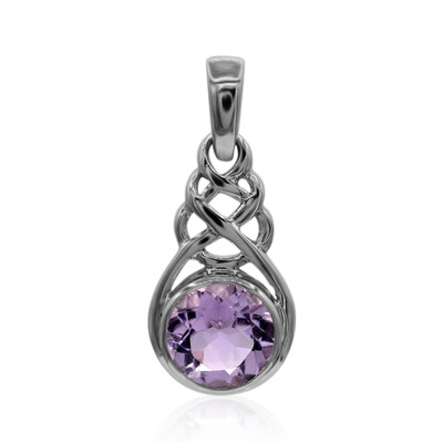 Zilveren hanger met een lavendel amethist