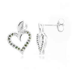 Zilveren oorbellen met Fancy diamanten