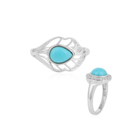 Zilveren ring met een Sleeping Beauty Turkoois