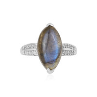 Zilveren ring met een labradoriet