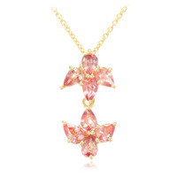 Gouden halsketting met Onverhitte Padparadscha Saffieren (AMAYANI)
