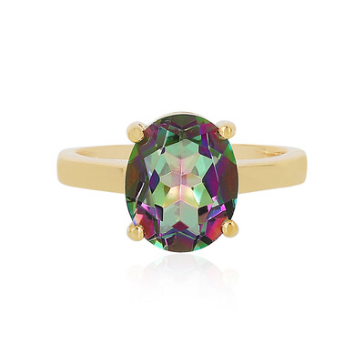 Zilveren ring met een mystieke kwarts