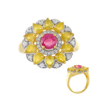Zilveren ring met een Madagaskar Roze Saffier