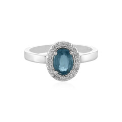 Zilveren ring met een Belgian Teal Fluoriet