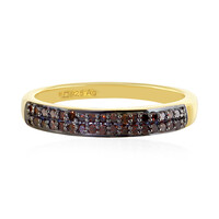 Zilveren ring met I4 Rode Diamanten