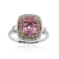 Gouden ring met een Roze Burmese Spinel (CIRARI)