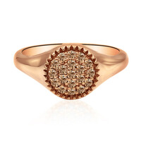 Gouden ring met SI1 Argyle Rose De France Diamanten