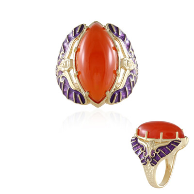 Zilveren ring met een carneool (Adela Silber)