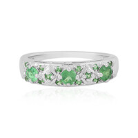 Zilveren ring met tsavorieten
