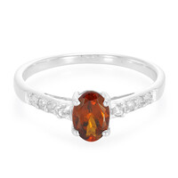 Zilveren ring met een hessoniet granaat