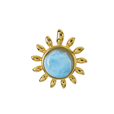 Zilveren hanger met een larimar