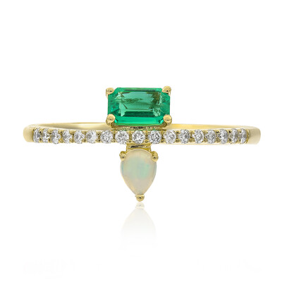 Gouden ring met een AAA Zambia smaragd (CIRARI)