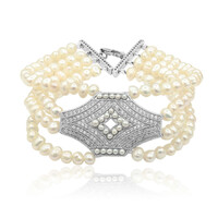 Zilveren armband met zoetwater kweekparels