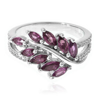 Zilveren ring met rhodolieten
