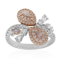 Gouden ring met I1 Roze Diamanten (CIRARI)