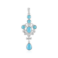 Zilveren hanger met een Sleeping Beauty Turkoois